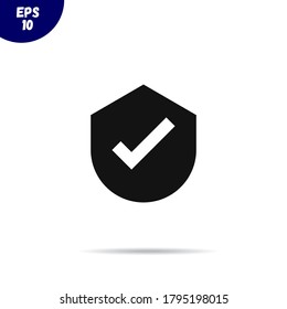 Shield checkmark icon.Security symbol.Safety icon illustration