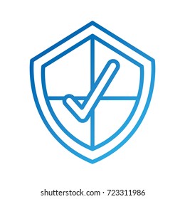 shield with checkmark protection secure symbol for download