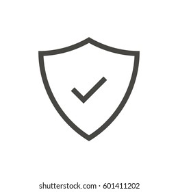 shield with checkmark symbol icon vector