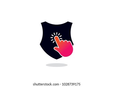 Shield Click Logo Design Template, Element Design, Vector Design