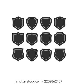 Shield clipart of security Badge symbol protection sign collections set