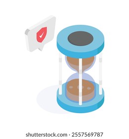 Shield with clock, protection time, warranty period icon design, premium vector