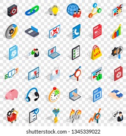 Shield cloud icons set. Isometric style of 36 shield cloud vector icons for web for any design