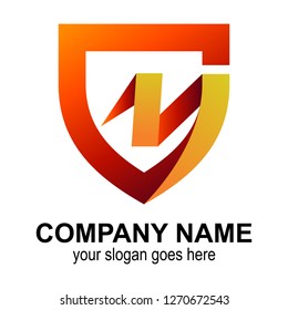 shield CM logo, letter C and letter M with shield shape