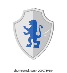Shield with coat of arms - modern flat design style single isolated object