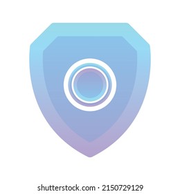 shield coin gradient logo design modern template icon