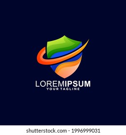 Shield color gradient logo Unique, simple and modern, perfect for your business symbol