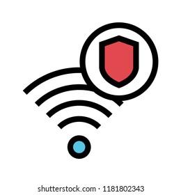 shield color line icon