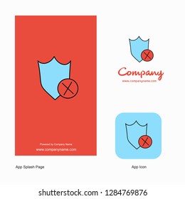 Shield  Company Logo App Icon and Splash Page Design. Creative Business App Design Elements