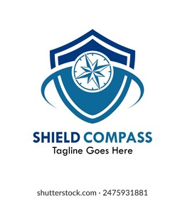 Schild Kompass Design Logo Vorlage Illustration