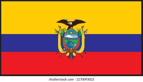 ESCUDO DEL PAÍS ECUADOR VECTORIZADO Y DE COLOR COMPLETO