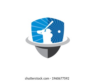 shield crest baseball sports emblem logo template