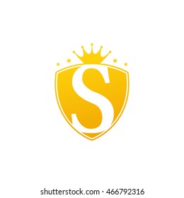 Shield Crest Letter S Vector