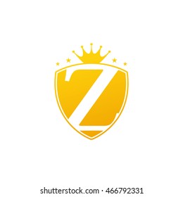 Shield Crest Letter Z Vector