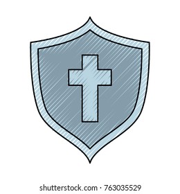 shield with cross icon