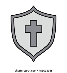 shield with cross icon