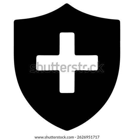 Shield with cross icon on white background vector
Vector cybersecurity icon