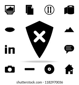 shield with a cross icon. web icons universal set for web and mobile