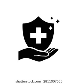 Shield with cross on hand protection