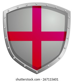 Shield with cross symbol