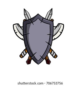 shield crossed axe and sword