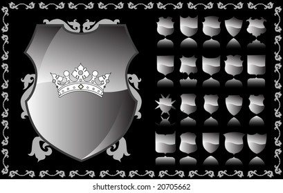 Shield and crown