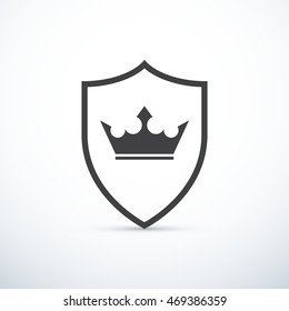 Shield with crown icon