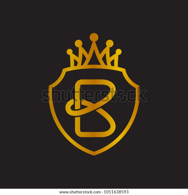 Shield Crown Letter B Logo Template Stock Vector (Royalty Free) 1051638593
