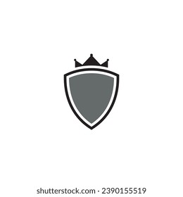 Shield and Crown logo or icon design