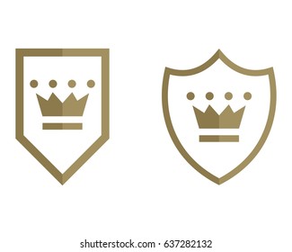 shield and crown logo template