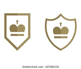 shield and crown logo template