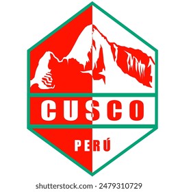 Shield of Cusco Peru, optical image using complementary colors.