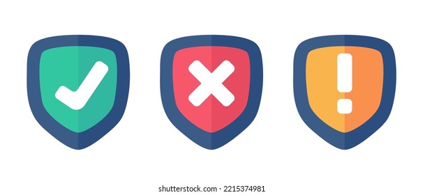 Shield data protection status. A check mark on the shield.