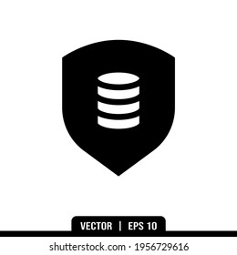 Shield database icons vector collection, illustration logo template in trendy style. Suitable for many purposes.