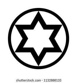 Shield of David icon, vector