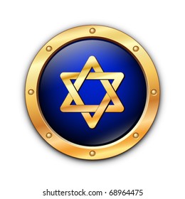 Shield of David on a white background.