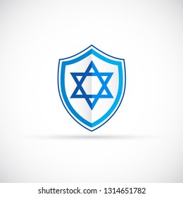 Shield Of David Vector Icon. Star Of David  Logo.