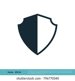 Shield Defense Icon Vector Logo Template Illustration Design. Vector EPS 10.