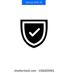 Shield Defense Icon Vector Simple Best Premium