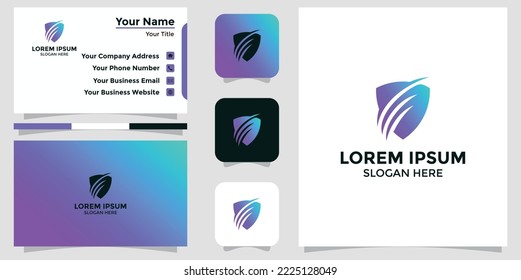 shield design logo and branding card