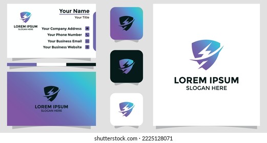 shield design logo and branding card