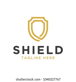 shield design logo template 