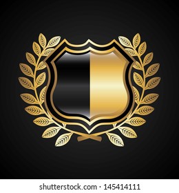 shield design over black background vector illustration 