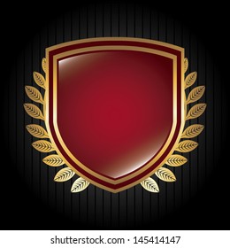 shield design over black background vector illustration 