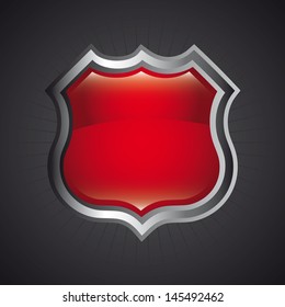 shield design over black background vector illustration 