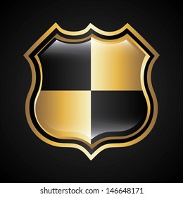 shield design over black background vector illustration