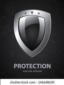 shield design over black background vector illustration 