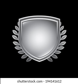 Shield design over black background, vector illustration