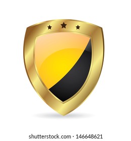 shield design over white background vector illustration 