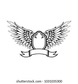 Shield Design With Ribbon